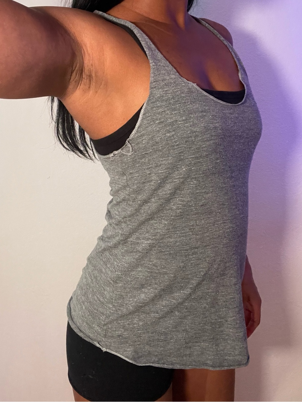 Heather Gray Racerback Tank Top - Picture 2 of 3